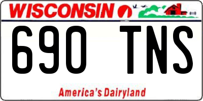 WI license plate 690TNS