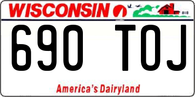 WI license plate 690TOJ