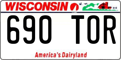 WI license plate 690TOR