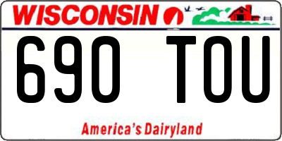 WI license plate 690TOU