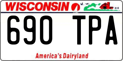 WI license plate 690TPA