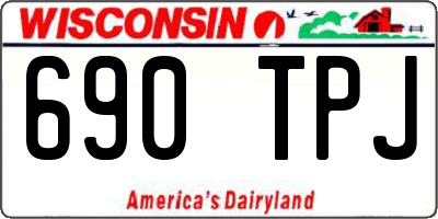 WI license plate 690TPJ