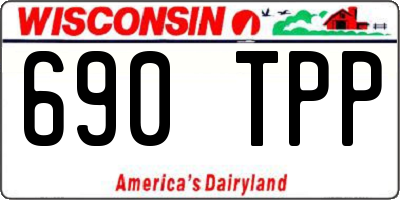 WI license plate 690TPP