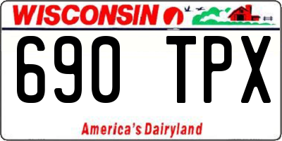 WI license plate 690TPX