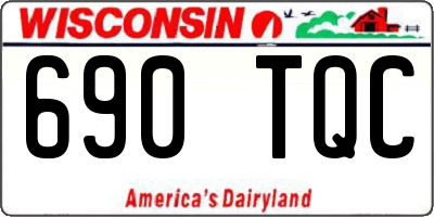 WI license plate 690TQC