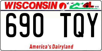 WI license plate 690TQY