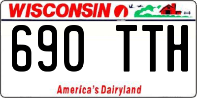 WI license plate 690TTH