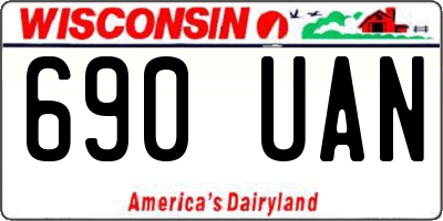 WI license plate 690UAN