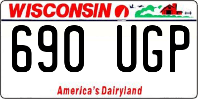 WI license plate 690UGP