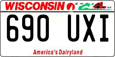 WI license plate 690UXI