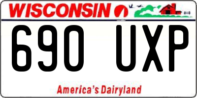 WI license plate 690UXP