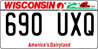 WI license plate 690UXQ