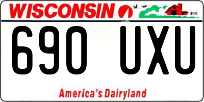 WI license plate 690UXU