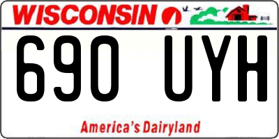 WI license plate 690UYH