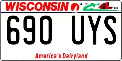WI license plate 690UYS
