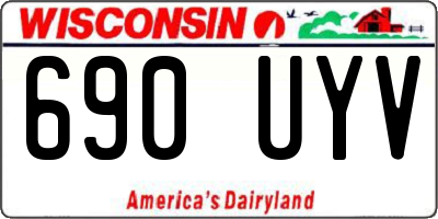 WI license plate 690UYV