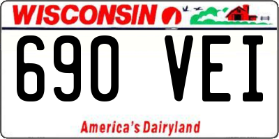 WI license plate 690VEI