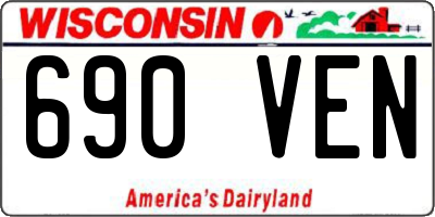 WI license plate 690VEN