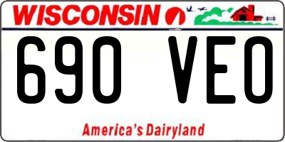 WI license plate 690VEO