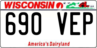 WI license plate 690VEP