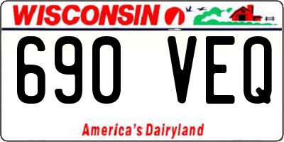 WI license plate 690VEQ
