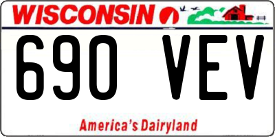 WI license plate 690VEV