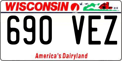 WI license plate 690VEZ