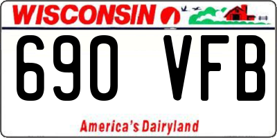 WI license plate 690VFB