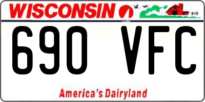WI license plate 690VFC