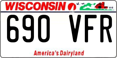 WI license plate 690VFR