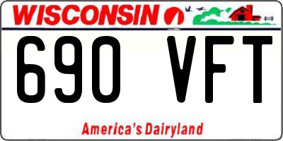 WI license plate 690VFT