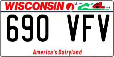 WI license plate 690VFV