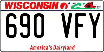 WI license plate 690VFY