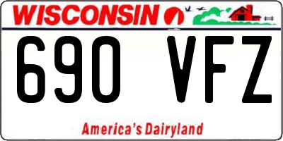 WI license plate 690VFZ