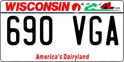 WI license plate 690VGA