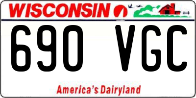 WI license plate 690VGC