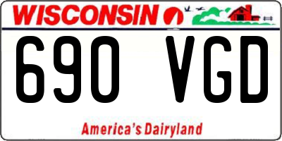 WI license plate 690VGD