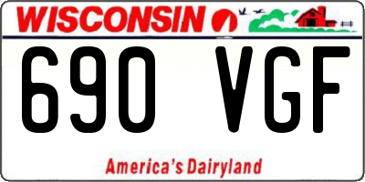 WI license plate 690VGF