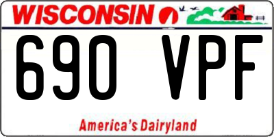 WI license plate 690VPF