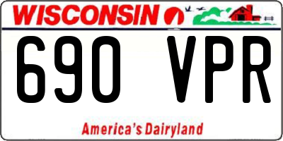 WI license plate 690VPR