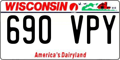 WI license plate 690VPY