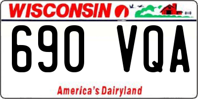 WI license plate 690VQA