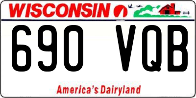 WI license plate 690VQB