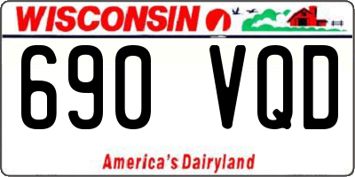 WI license plate 690VQD