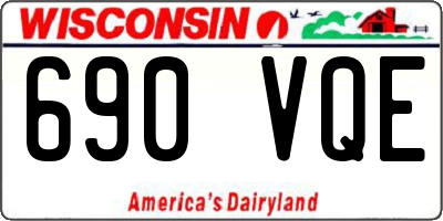 WI license plate 690VQE