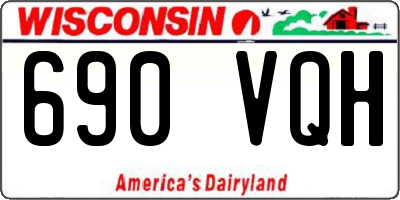 WI license plate 690VQH