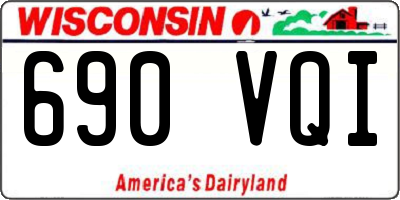 WI license plate 690VQI