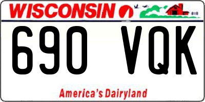 WI license plate 690VQK