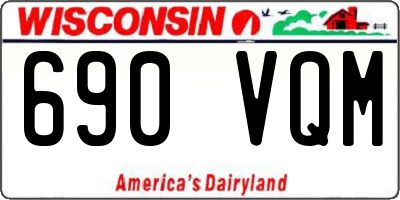 WI license plate 690VQM