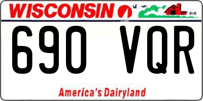 WI license plate 690VQR